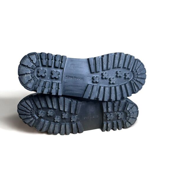 Kenneth Cole Boots Women's Size 7 Black Leather Radell Chelsea Chunky Lug Sole - Picture 8 of 12